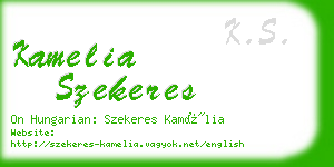 kamelia szekeres business card